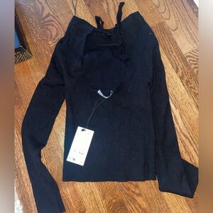 Zara backless sweater top, size XL, NWT